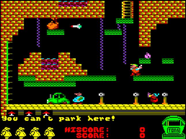Chubby Gristle - Amstrad CPC game screenshot (1988) by Grandslam
